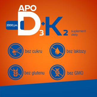 ApoD3 2000 j.m. + K2, 30 kapsułek - 2 ApoD3 2000 j.m. + K2, 30 kapsułek - 2 - zdjęcie produktu