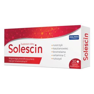 Solescin, 30 tabletek dojelitowych USZKODZONE OPAKOWANIE Solescin, 30 tabletek dojelitowych USZKODZONE OPAKOWANIE - zdjęcie produktu