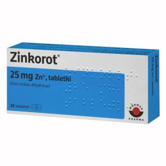 Zinkorot 25 mg Zn2+, 20 tabletek - zdjęcie produktu