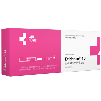 LabHome Evidence-1-, test ciążowy strumieniowy, ultraczuły, 1 sztuka USZKODZONE OPAKOWANIE - zdjęcie produktu