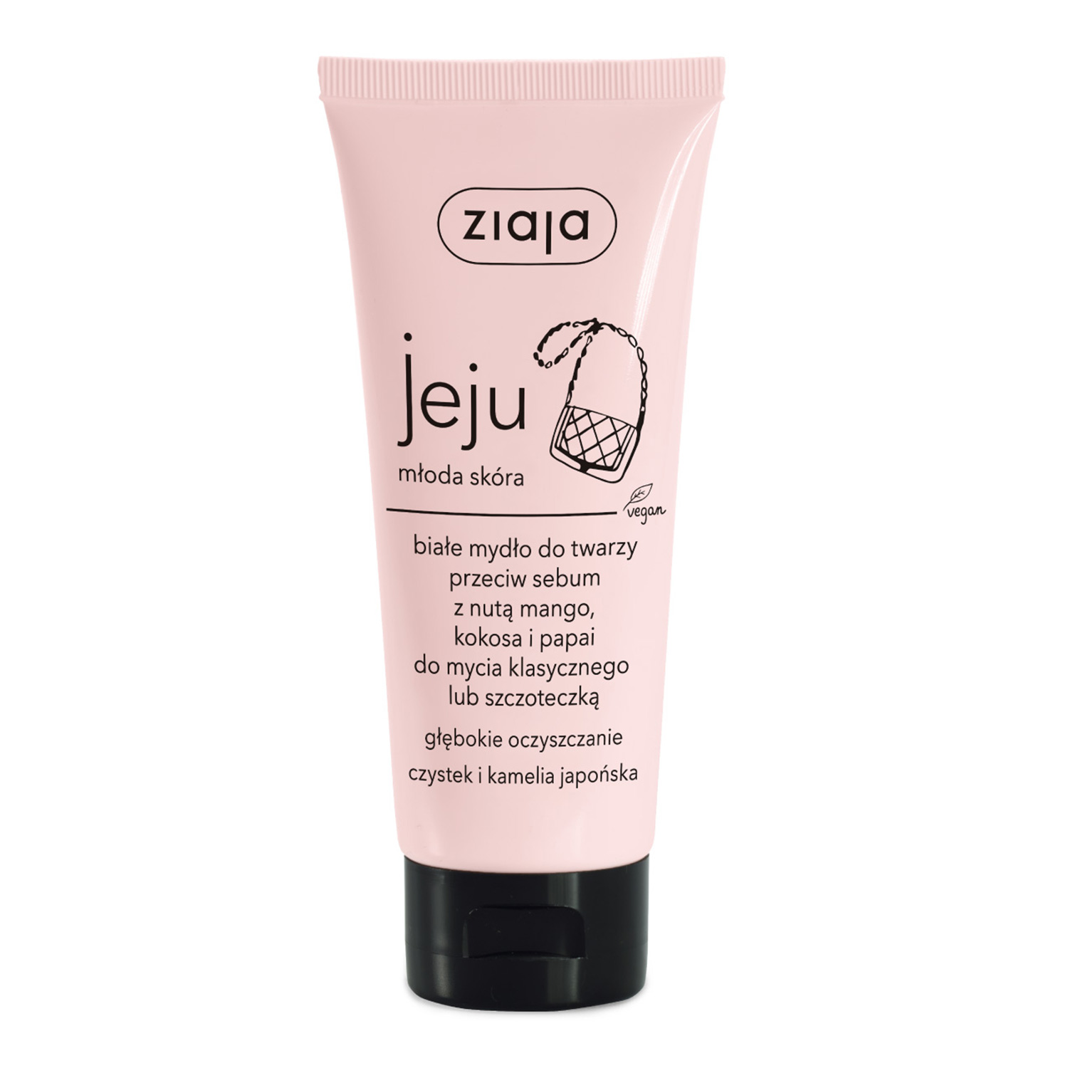 Nieznana Ziaja Jeju, mydło do twarzy przeciw sebum, 75 ml