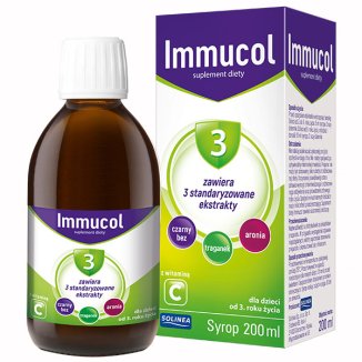 Immucol 3, syrop dla dzieci od 3 lat i dorosłych, 200 ml KRÓTKA DATA - zdjęcie produktu