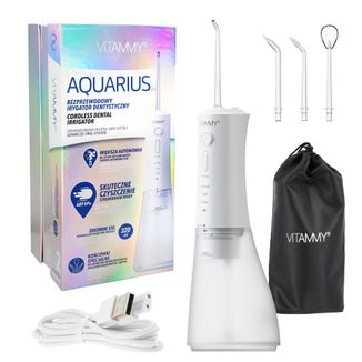 Vitammy Aquarius, irygator dentystyczny, bezprzewodowy, akumulatorowy, 1 sztuka - zdjęcie produktu