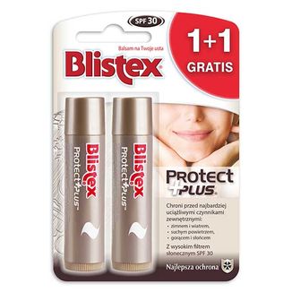Blistex Protect Plus, ochronny balsam do ust, SPF 30, 4,25 g + ochronny balsam do ust, SPF 30, 4,25 g gratis - zdjęcie produktu