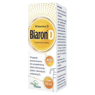 Biaron D, witamina D 400 j.m., krople, 10 ml - zdjęcie produktu
