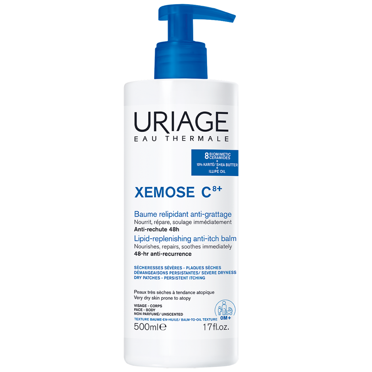 Uriage Uriage Xemose, kojący olejek w kremie, 500 ml