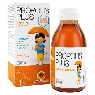 Propolis Plus, dla dzieci od 3 roku życia, syrop, 120 ml - zdjęcie produktu