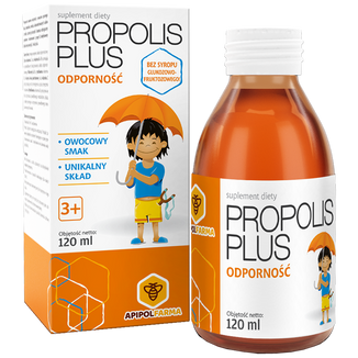 Propolis Plus, dla dzieci od 3 roku życia, syrop, 120 ml - zdjęcie produktu