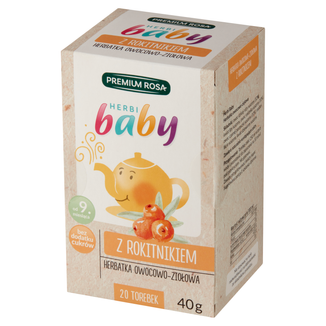Premium Rosa Herbi Baby Rokitnik, herbatka dla dzieci i niemowląt od 9 miesiąca, 20 saszetek - zdjęcie produktu