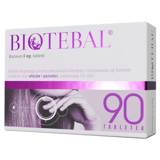 Biotebal 5 mg, 90 tabletek USZKODZONE OPAKOWANIE Biotebal 5 mg, 90 tabletek USZKODZONE OPAKOWANIE - zdjęcie produktu