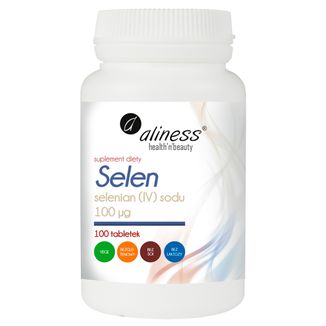 Aliness Selen selenian (IV) sodu 100 ug, 100 tabletek - zdjęcie produktu