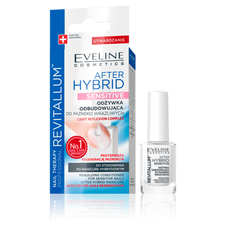 Eveline Cosmetics Nail Therapy Revitalum After Hybrid, odżywka utwardzająca do paznokci, 12 ml - zdjęcie produktu