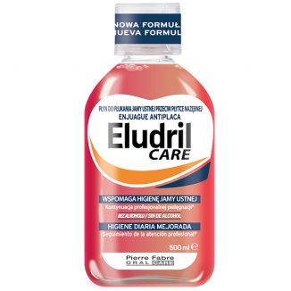 Eludril Care, płyn do płukania jamy ustnej przeciw płytce nazębnej, 500 ml - zdjęcie produktu