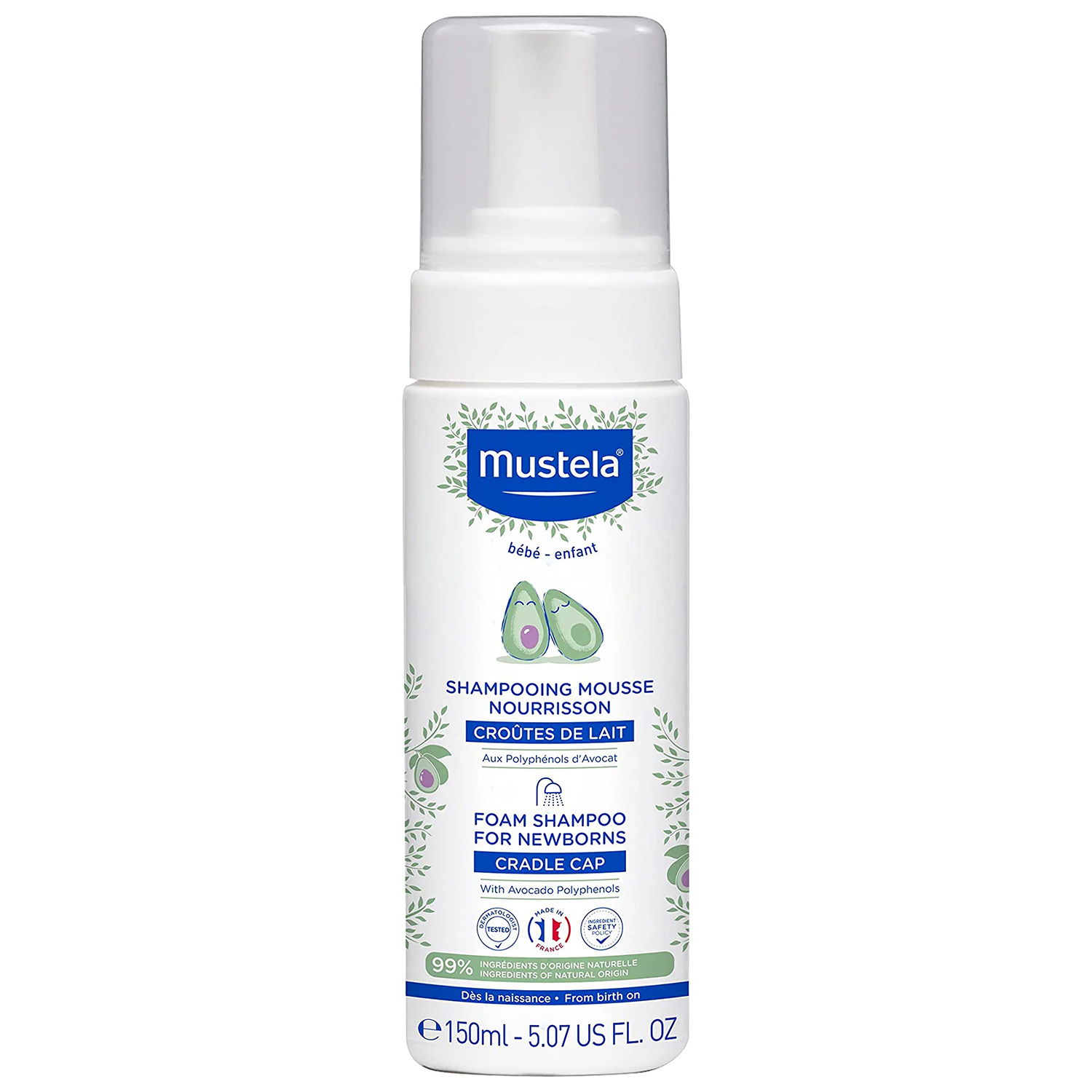 Mustela Mustela Bebe Enfant, Shampoo als Schaum für gegen Milchschorf für Babys, 150 ml — Inhaltsstoffe und Bewertung