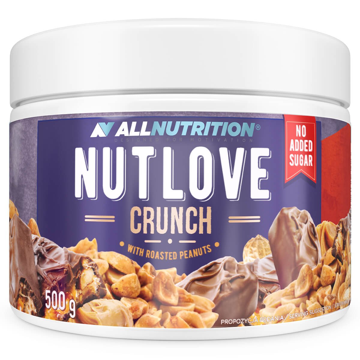 Allnutrition Allnutrition Nutlove Crunch, krem mleczno-orzechowy, bez dodatku cukru, 500 g