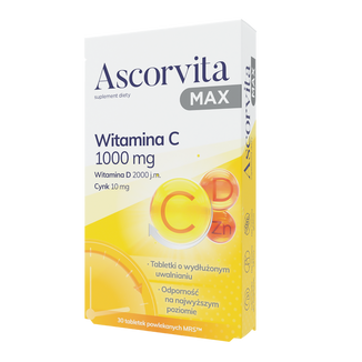 Ascorvita Max, 30 tabletek powlekanych - zdjęcie produktu