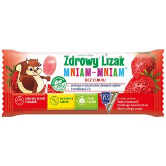 Zdrowy Lizak Mniam-mniam, smak truskawkowy, 1 sztuka - zdjęcie produktu