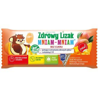 Zdrowy Lizak Mniam-mniam, smak mango, 1 sztuka - zdjęcie produktu