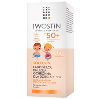 Iwostin Solecrin, lekka emulsja ochronna dla dzieci powyżej 6 miesiąca, SPF50+, 100 ml - miniaturka 2 zdjęcia produktu