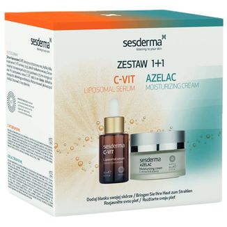 Zestaw Sesderma Azelac, krem nawilżający, 50 ml + C-Vit, liposomowe serum do twarzy, 30 ml KRÓTKA DATA - zdjęcie produktu