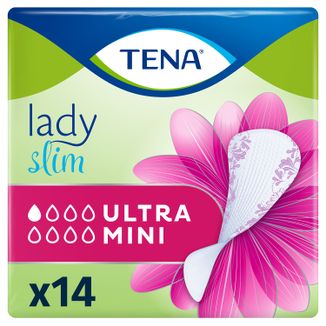 Tena Lady Slim, wkładki urologiczne, Ultra Mini, 14 sztuk - zdjęcie produktu