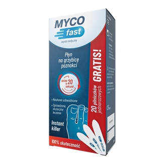 MYCOfast, płyn na grzybicę paznokci, 5 ml + 20 pilniczków jednorazowych - zdjęcie produktu