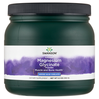 Swanson Magnesium Glycinate Powder, magnez chelat, 150 g Swanson Magnesium Glycinate Powder, magnez chelat, 150 g - zdjęcie produktu