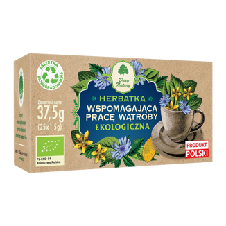 Dary Natury Herbatka Wspomagająca Pracę Wątroby, ekologiczna, 1,5 g x 25 saszetek - zdjęcie produktu