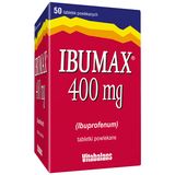 Ibumax 400 mg, 50 tabletek powlekanych USZKODZONE OPAKOWANIE - miniaturka zdjęcia produktu