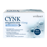 Vitadiet Cynk Organiczny 15 mg, 60 tabletek - miniaturka zdjęcia produktu