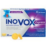 Inovox Express 2 mg + 0,6 mg + 1,2 mg, smak miodowo-cytrynowy, 36 pastylek - miniaturka zdjęcia produktu