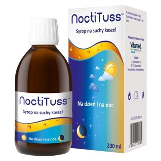 NoctiTuss, syrop na suchy kaszel, od 1 roku życia, 200 ml KRÓTKA DATA - zdjęcie produktu