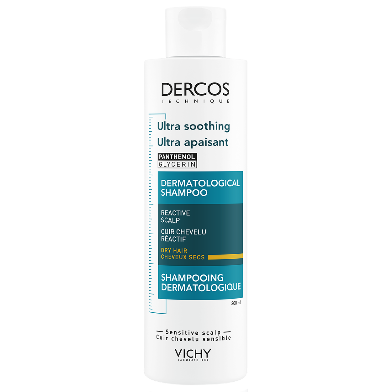 Vichy Vichy Dercos Ultra Soothing, Shampoo ultra beruhigend, Haar trocken, 200 ml — Inhaltsstoffe und Bewertung