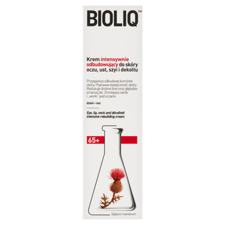 Bioliq 65 +, krem intensywnie odbudowujący do skóry oczu, ust, szyi i dekoltu, 30 ml - zdjęcie produktu