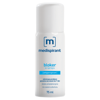 Medispirant, bloker w sprayu, antyperspirant, 75 ml - zdjęcie produktu