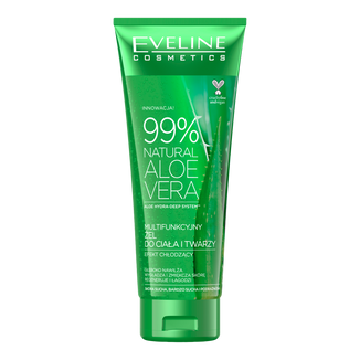 Eveline Cosmetics 99% Natural Aloe Vera, multifunkcyjny żel do ciała i twarzy, efekt chłodzący, 250 ml - zdjęcie produktu