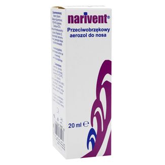Narivent, przeciwobrzękowy aerozol do nosa, 20 ml USZKODZONE OPAKOWANIE - zdjęcie produktu