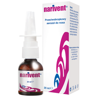 Narivent, przeciwobrzękowy aerozol do nosa, 20 ml Narivent, przeciwobrzękowy aerozol do nosa, 20 ml - zdjęcie produktu