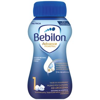 Bebilon Advance Pronutra 1, mleko początkowe gotowe do spożycia, od urodzenia, 200 ml USZKODZONE OPAKOWANIE - zdjęcie produktu