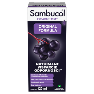 Sambucol Original Formula, dla dzieci powyżej 12 roku i dorosłych, 120 ml - zdjęcie produktu