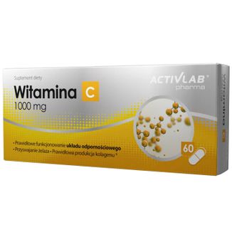 Activlab Pharma Witamina C 1000 mg, 60 kapsułek USZKODZONE OPAKOWANIE - zdjęcie produktu