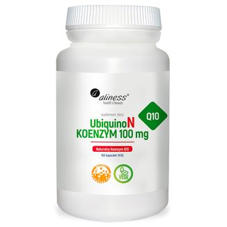 Aliness UbiquinoN Koenzym 100 mg, naturalny koenzym Q10, 100 kapsułek vege - zdjęcie produktu