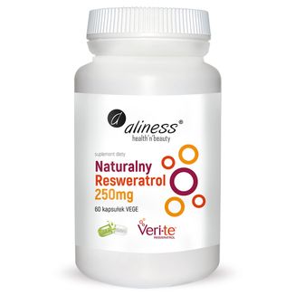 Aliness Naturalny Reseweratrol Veri-Te 250 mg, 60 kapsułek vege - zdjęcie produktu