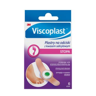 Plastry Viscoplast, na odciski z kwasem salicylowym, 6 sztuk USZKODZONE OPAKOWANIE - zdjęcie produktu