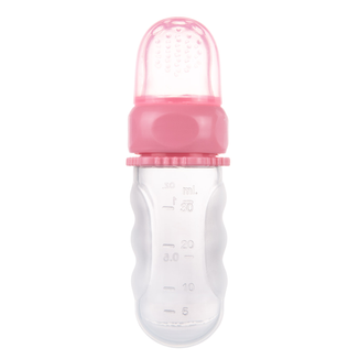 Canpol Babies, tubka silikonowa do podawania musu i owoców, różowa, od 6 miesiąca, 1 sztuka - zdjęcie produktu