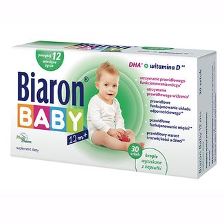 Biaron Baby 12m+, dla dzieci powyżej 12 miesiąca, 30 kapsułek twist-off - zdjęcie produktu