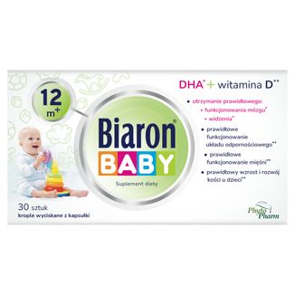 Biaron Baby 12m+, dla dzieci powyżej 12 miesiąca, 30 kapsułek twist-off - zdjęcie produktu