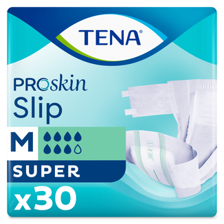 Tena Slip ProSkin, pieluchomajtki, rozmiar M, 73-122 cm, Super, 30 sztuk - zdjęcie produktu