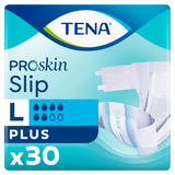 Tena Slip ProSkin, pieluchomajtki, rozmiar L, 92-144 cm, Plus, 30 sztuk - miniaturka zdjęcia produktu