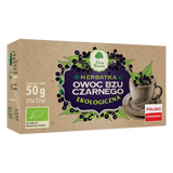 Dary Natury Owoc Bzu Czarnego, herbatka ekologiczna, 2 g x 25 saszetek USZKODZONE OPAKOWANIE - miniaturka zdjęcia produktu